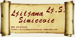 Ljiljana Simićević vizit kartica